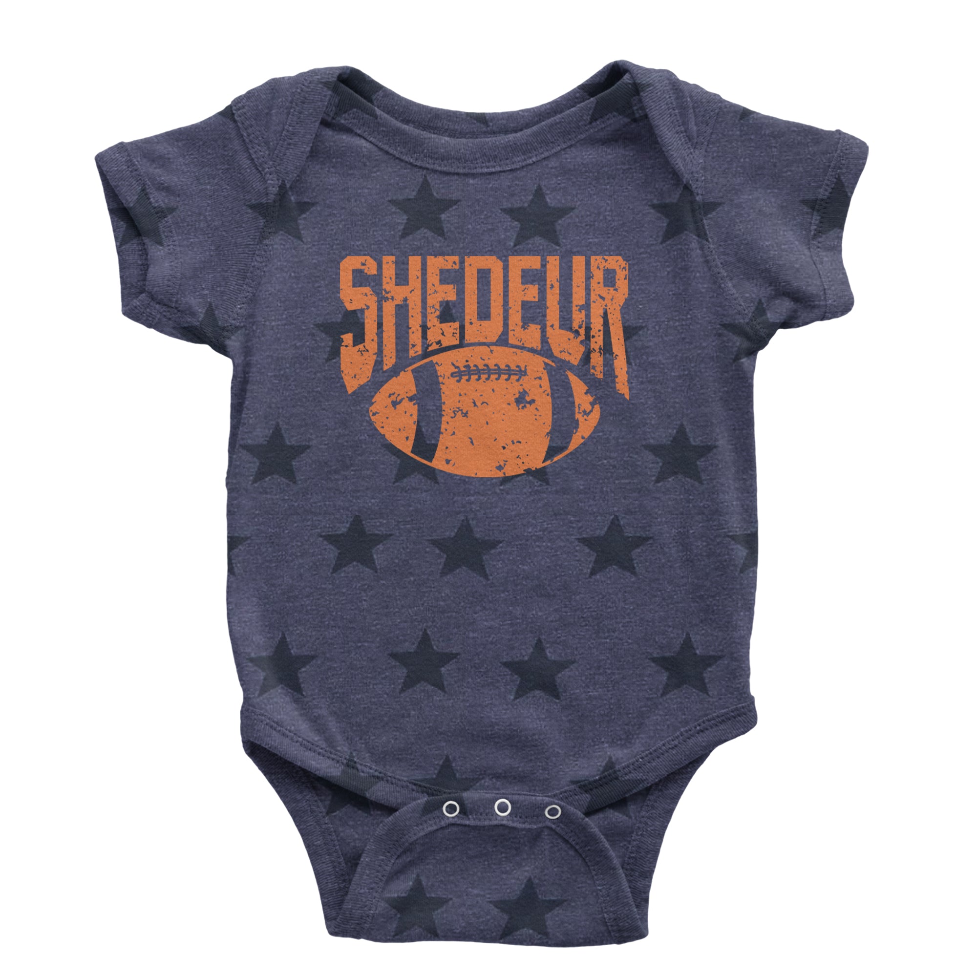 Shedeur Football Infant One-Piece Romper Bodysuit Or Toddler T-shirt Navy Blue STAR