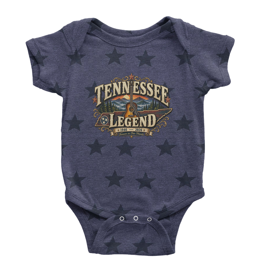 Tennessee Legend Country Music Dolly Infant One-Piece Romper Bodysuit Or Toddler T-shirt Navy Blue STAR