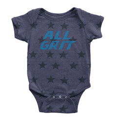 All Grit Detroit Football Infant One-Piece Romper Bodysuit Or Toddler T-shirt Navy Blue STAR