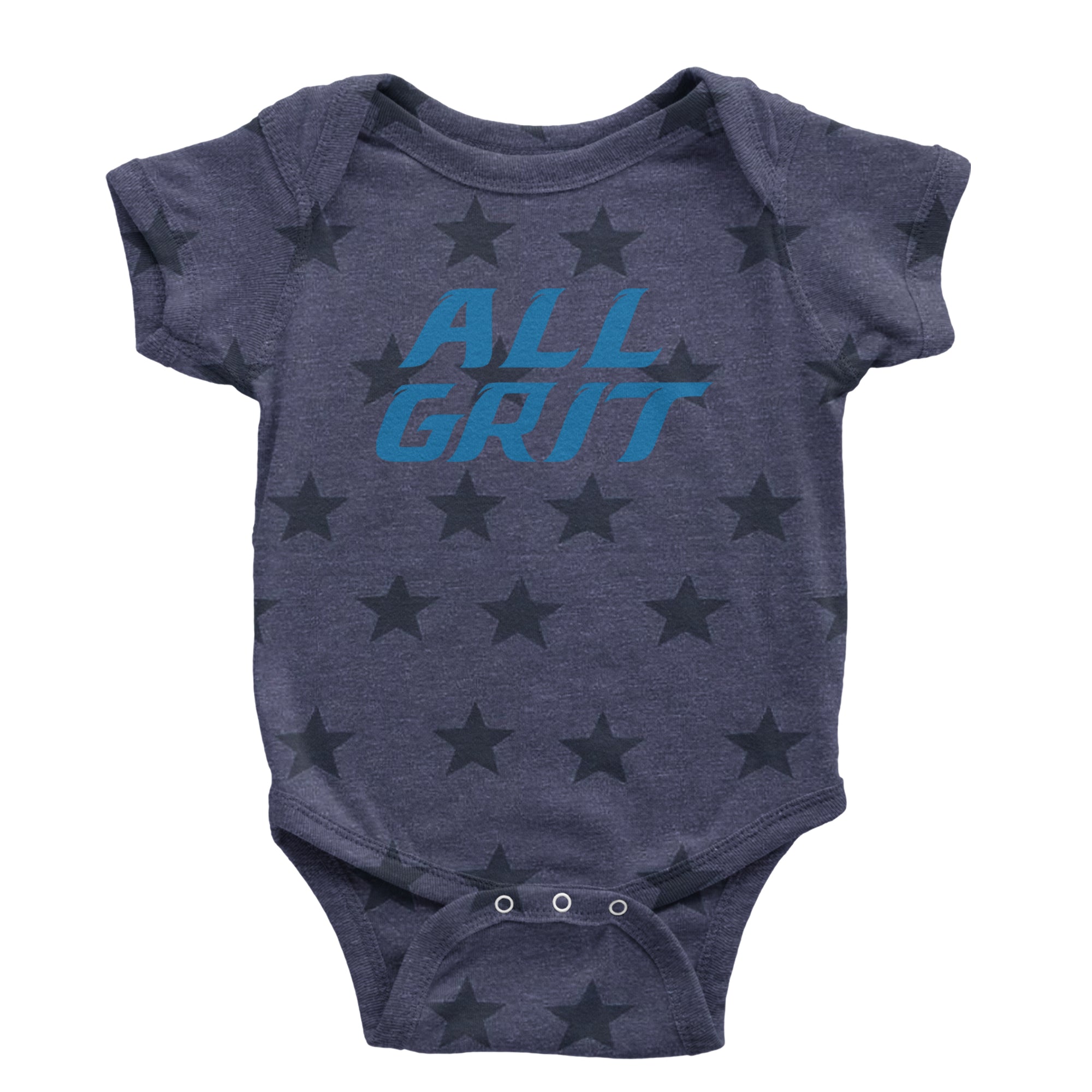All Grit Detroit Football Infant One-Piece Romper Bodysuit Or Toddler T-shirt Navy Blue STAR