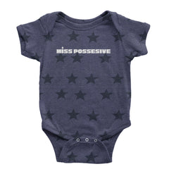 Miss Possessive Music Infant One-Piece Romper Bodysuit Or Toddler T-shirt Navy Blue STAR