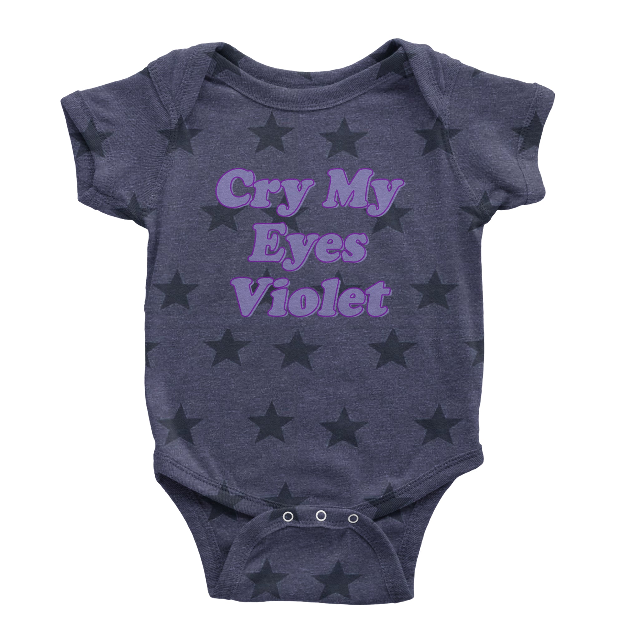Cry My Eyes Violet Drama Queen Infant One-Piece Romper Bodysuit Or Toddler T-shirt Navy Blue STAR
