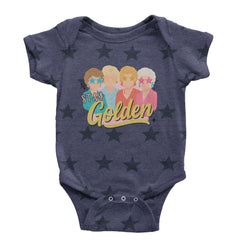 Stay Golden Girls Retro Infant One-Piece Romper Bodysuit Or Toddler T-shirt Navy Blue STAR