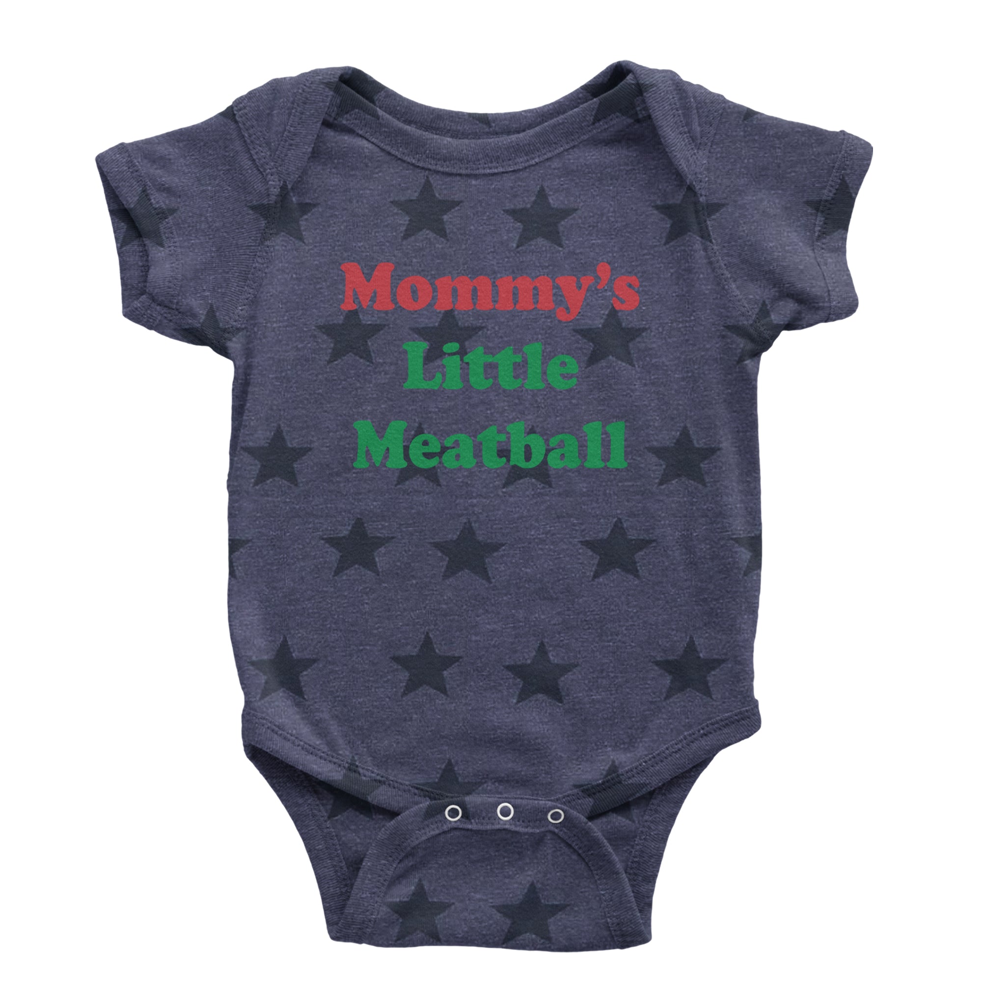Mommy's Little Meatball Love Island Infant One-Piece Romper Bodysuit Or Toddler T-shirt Navy Blue STAR