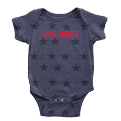 Love Hurts Infant One-Piece Romper Bodysuit Or Toddler T-shirt Navy Blue STAR