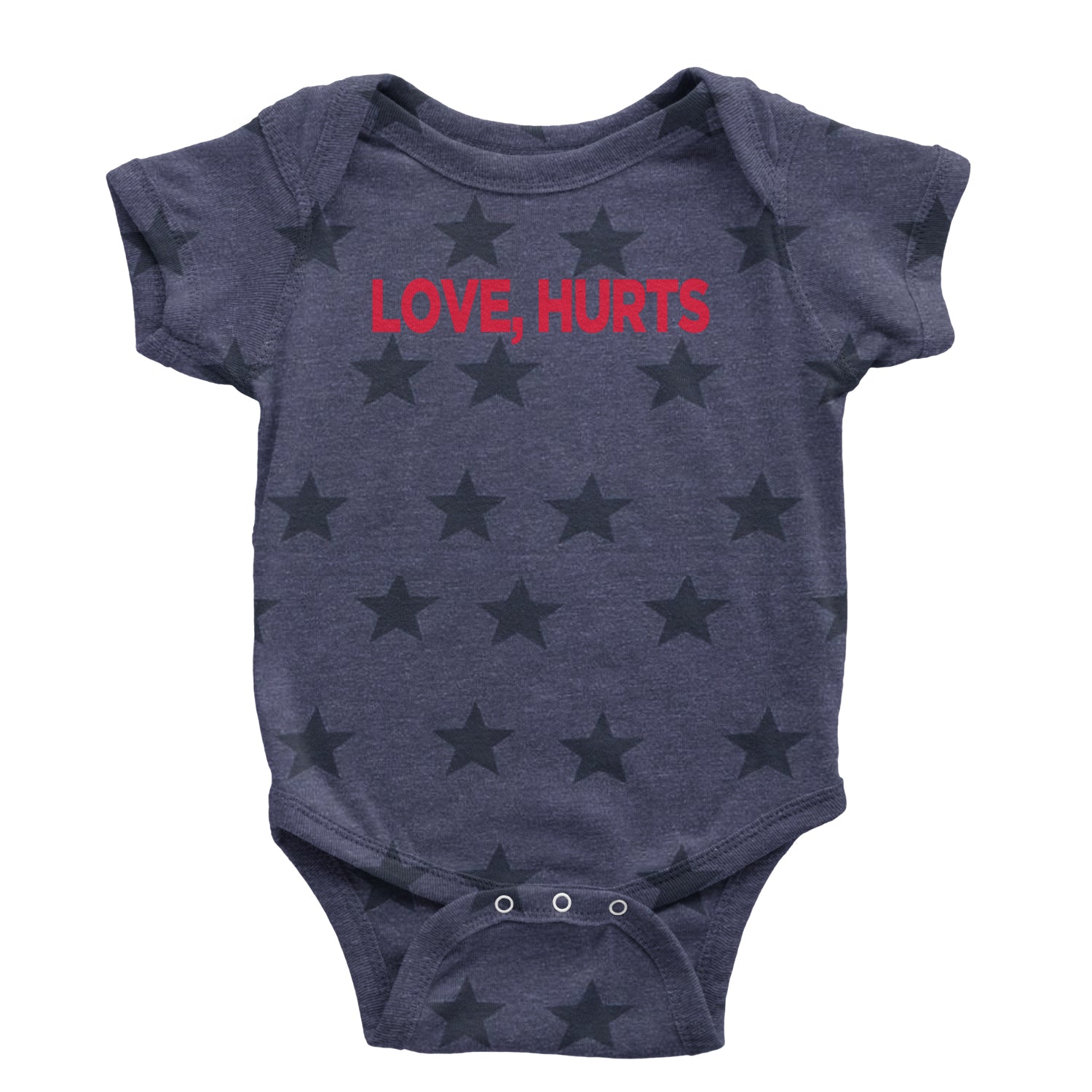 Love Hurts Infant One-Piece Romper Bodysuit Or Toddler T-shirt Navy Blue STAR