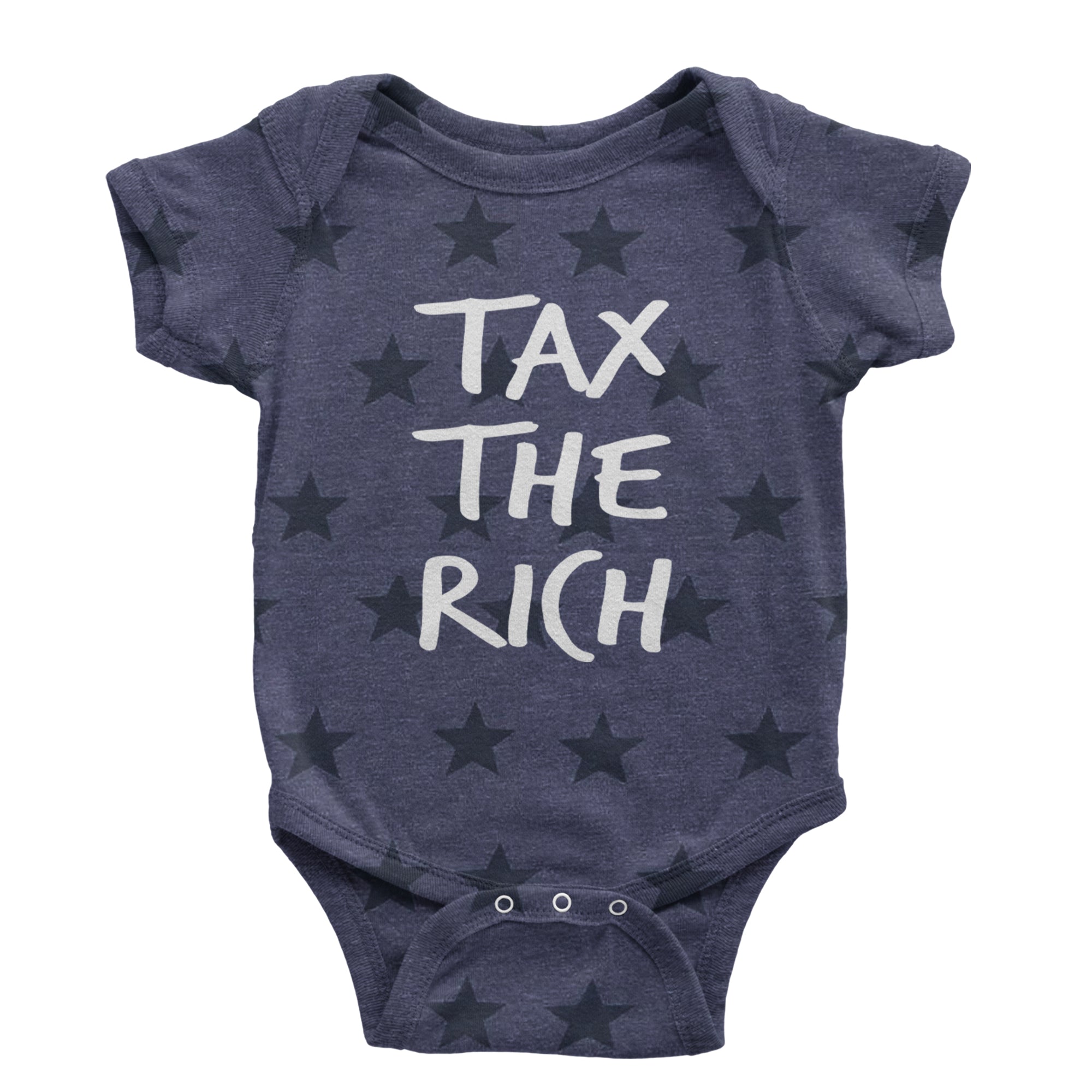 Tax the Rich Protest Wealth Inequality Infant One-Piece Romper Bodysuit Or Toddler T-shirt Navy Blue STAR