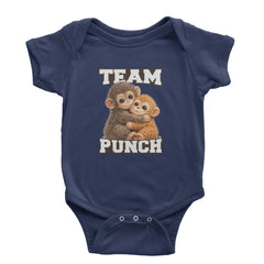 Team Punch Panchi-kun Monkey Infant One-Piece Romper Bodysuit Or Toddler T-shirt Navy Blue
