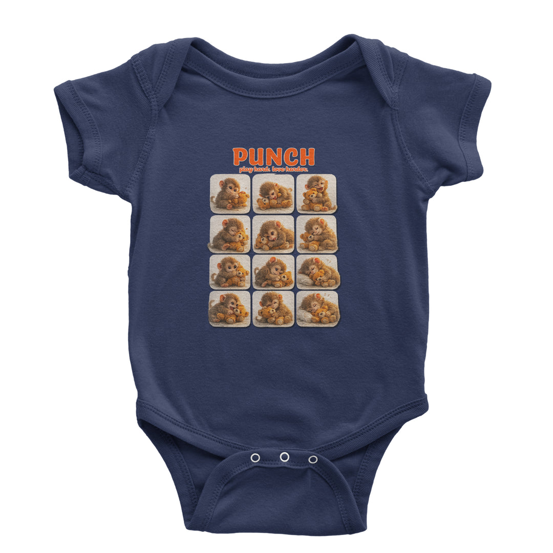 Punch Play Hard Love Harder Infant One-Piece Romper Bodysuit Or Toddler T-shirt Navy Blue