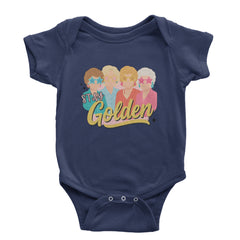 Stay Golden Girls Retro Infant One-Piece Romper Bodysuit Or Toddler T-shirt Navy Blue