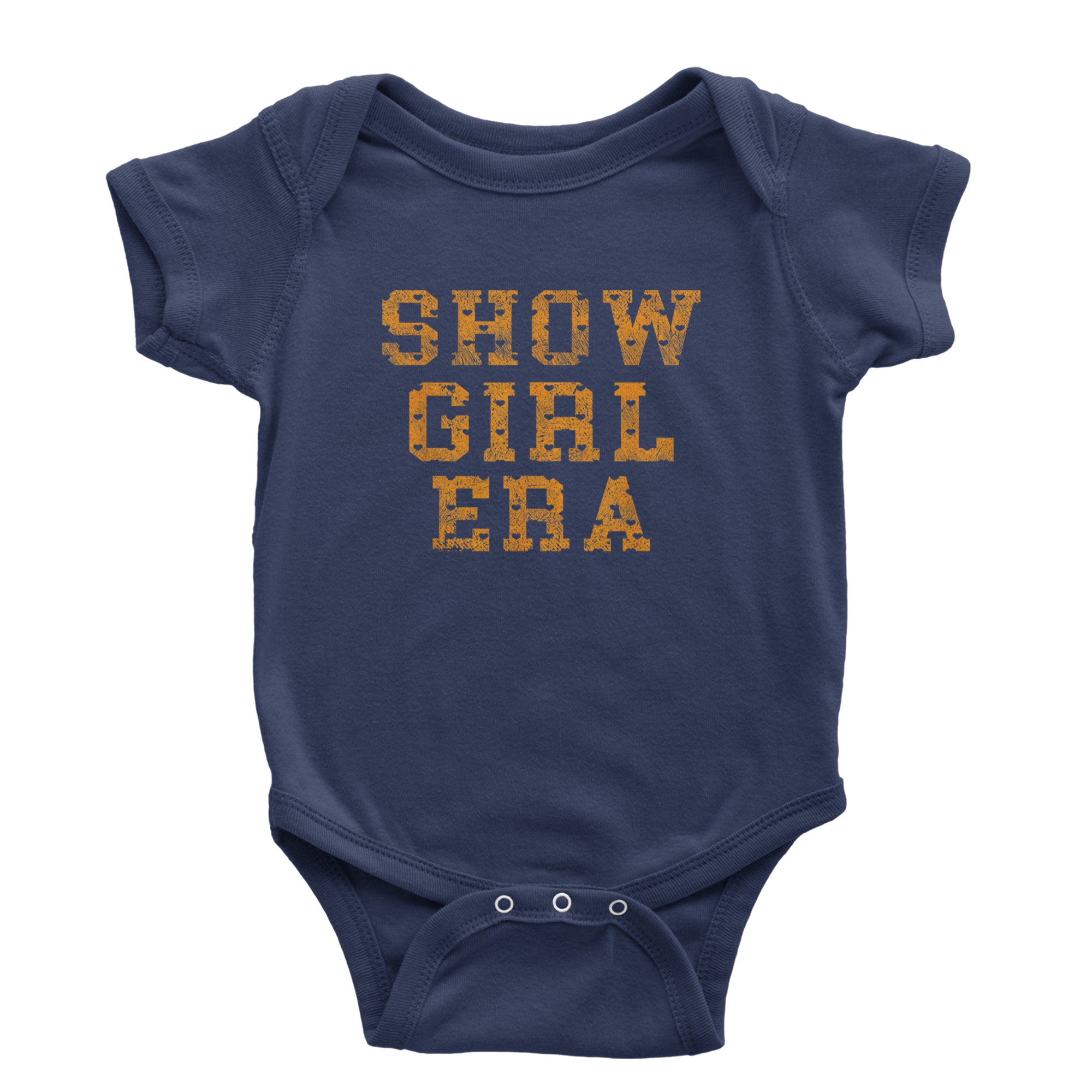 Vintage Showgirl Era Heart Infant One-Piece Romper Bodysuit Or Toddler T-shirt Navy Blue