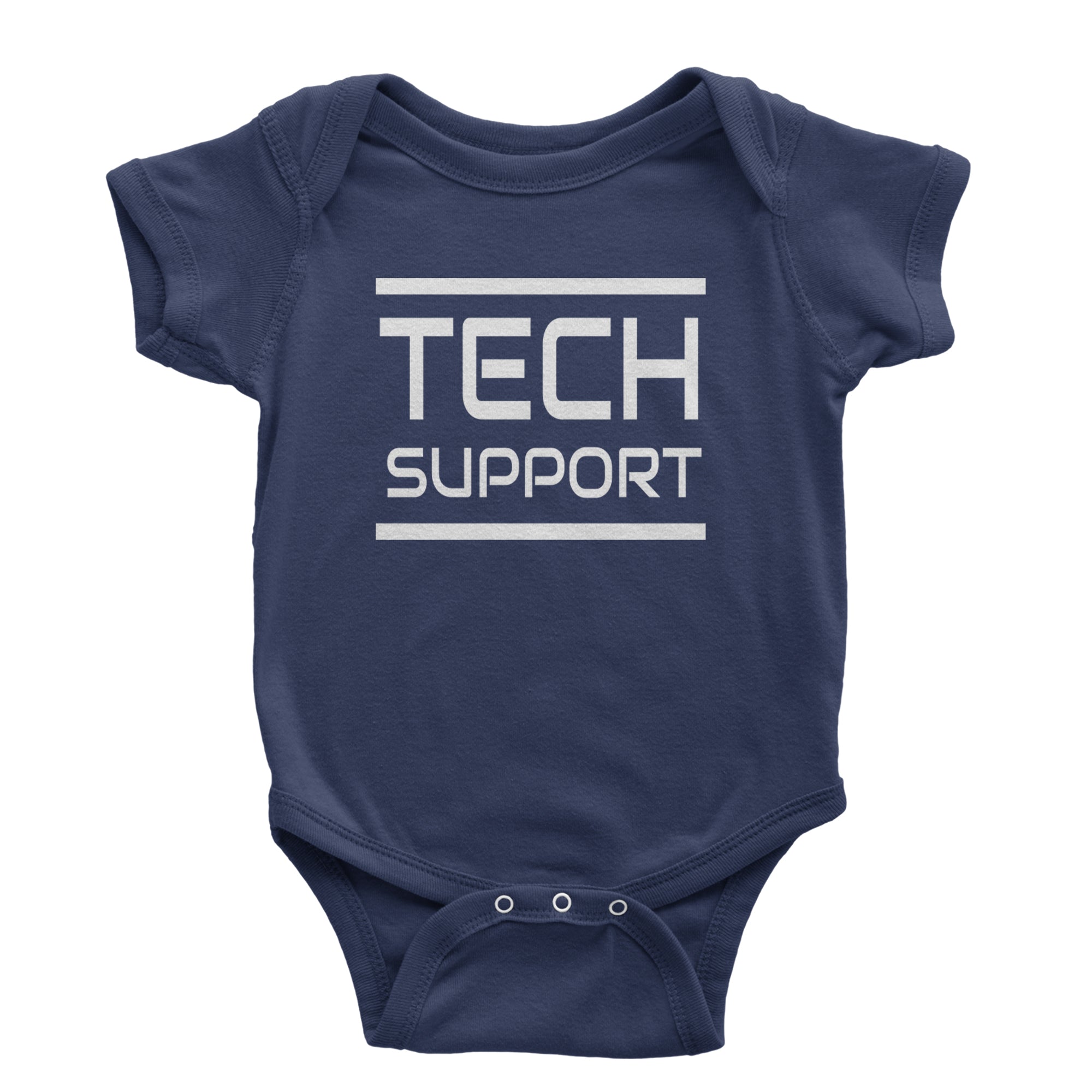 Tech Support Technologist IT Infant One-Piece Romper Bodysuit Or Toddler T-shirt Navy Blue