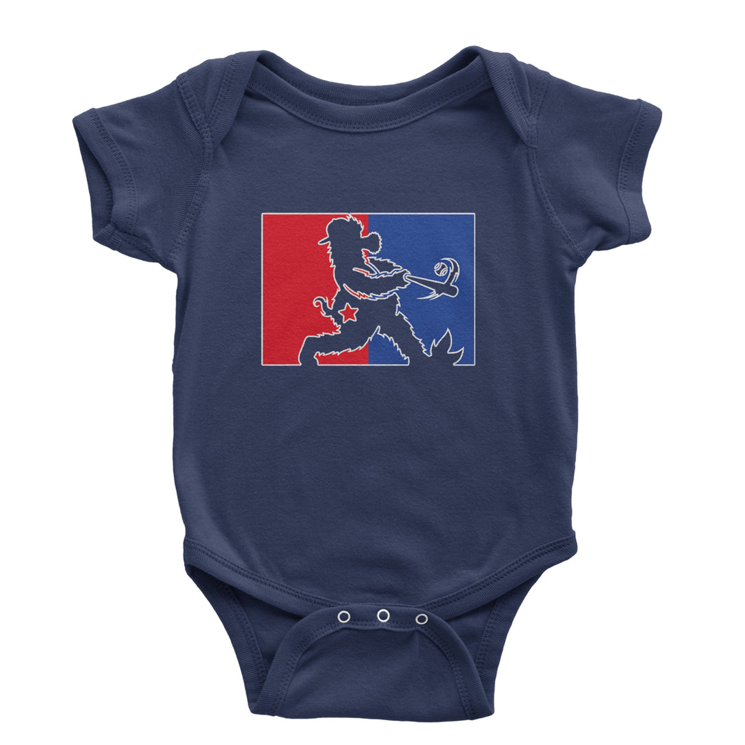Batter Up Philly Baseball Phan Infant One-Piece Romper Bodysuit Or Toddler T-shirt Navy Blue