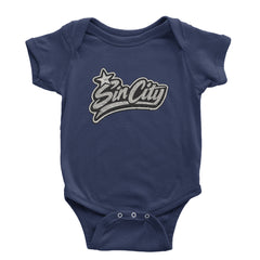 Sin City Vegas Retro Vintage Infant One-Piece Romper Bodysuit Or Toddler T-shirt Navy Blue