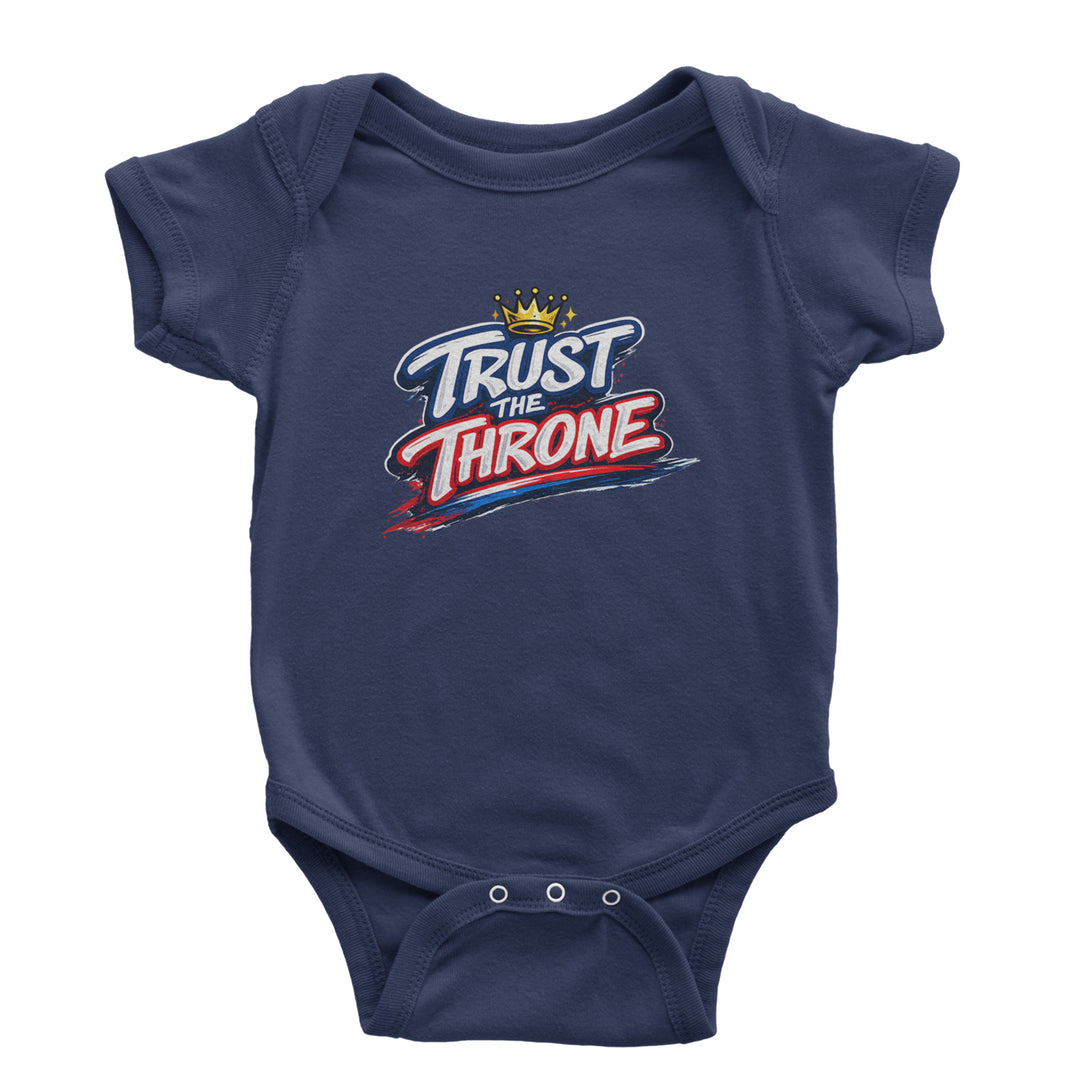 Trust The Throne Crown Philly Hoops Infant One-Piece Romper Bodysuit Or Toddler T-shirt Navy Blue