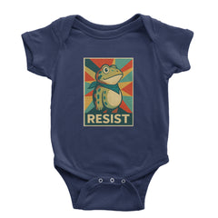Resist Portland Protest Frog Infant One-Piece Romper Bodysuit Or Toddler T-shirt Navy Blue