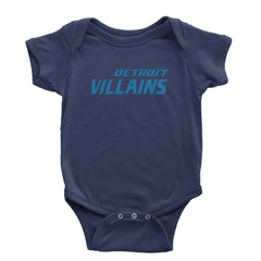 Detroit Villains Grit Football Infant One-Piece Romper Bodysuit Or Toddler T-shirt Navy Blue