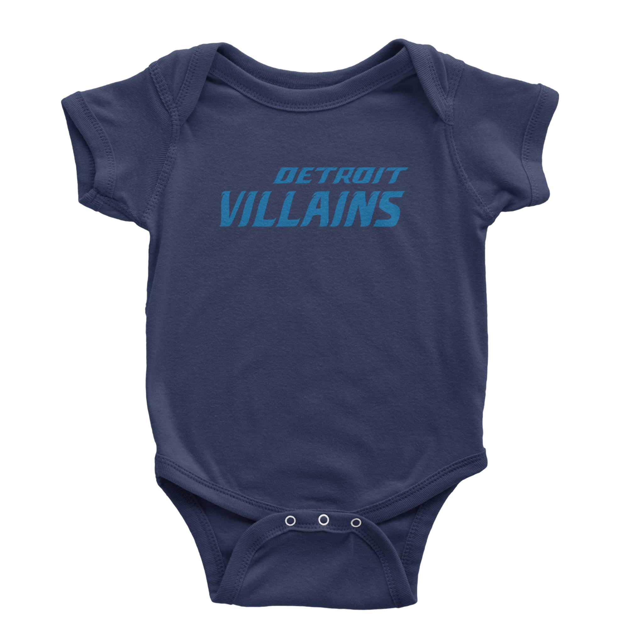Detroit Villains Grit Football Infant One-Piece Romper Bodysuit Or Toddler T-shirt Navy Blue