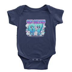 67 Six Seven Meme Kawaii Cloud Infant One-Piece Romper Bodysuit Or Toddler T-shirt Navy Blue