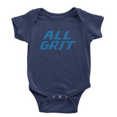 All Grit Detroit Football Infant One-Piece Romper Bodysuit Or Toddler T-shirt Navy Blue