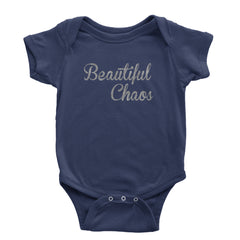 Beautiful Chaos Glitter Music Festival Infant One-Piece Romper Bodysuit Or Toddler T-shirt Navy Blue