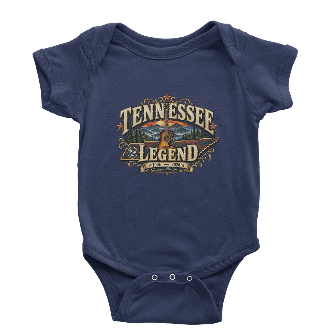Tennessee Legend Country Music Dolly Infant One-Piece Romper Bodysuit Or Toddler T-shirt Navy Blue