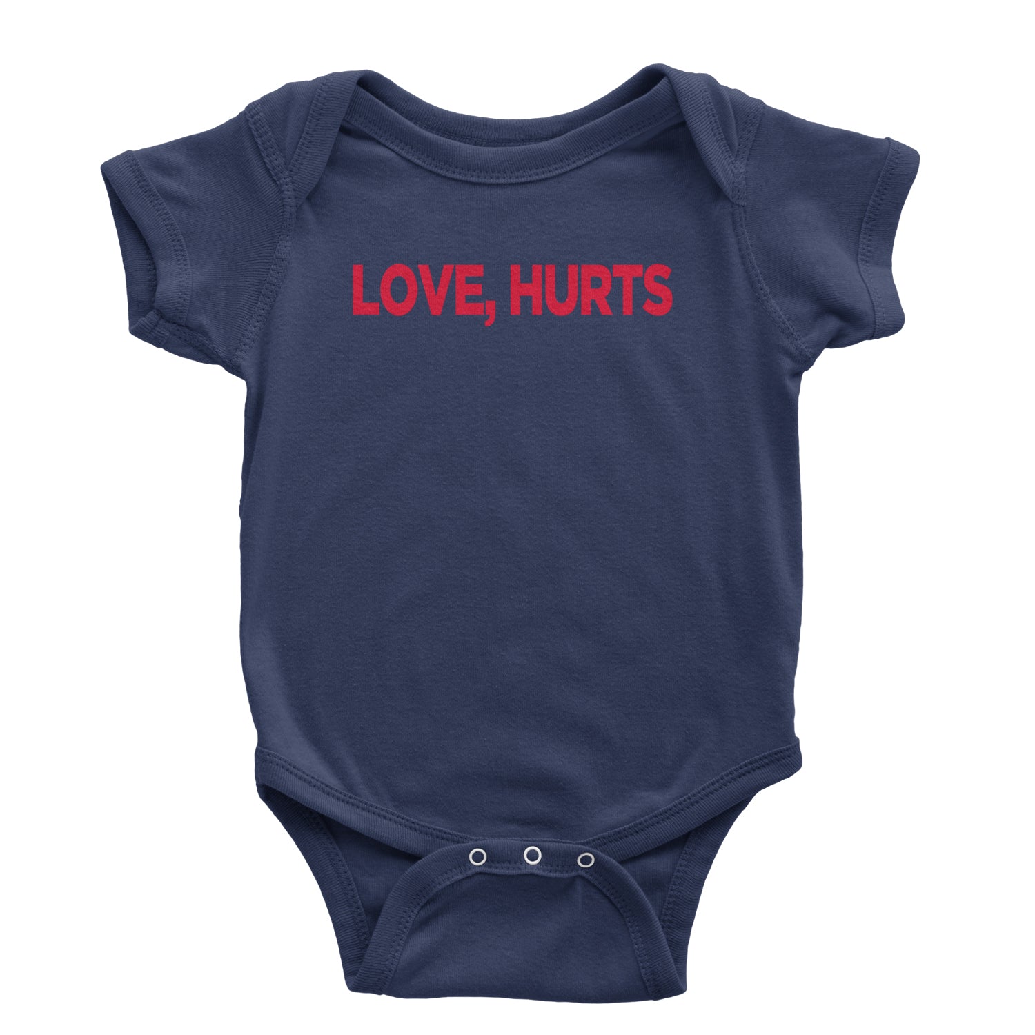 Love Hurts Infant One-Piece Romper Bodysuit Or Toddler T-shirt Navy Blue