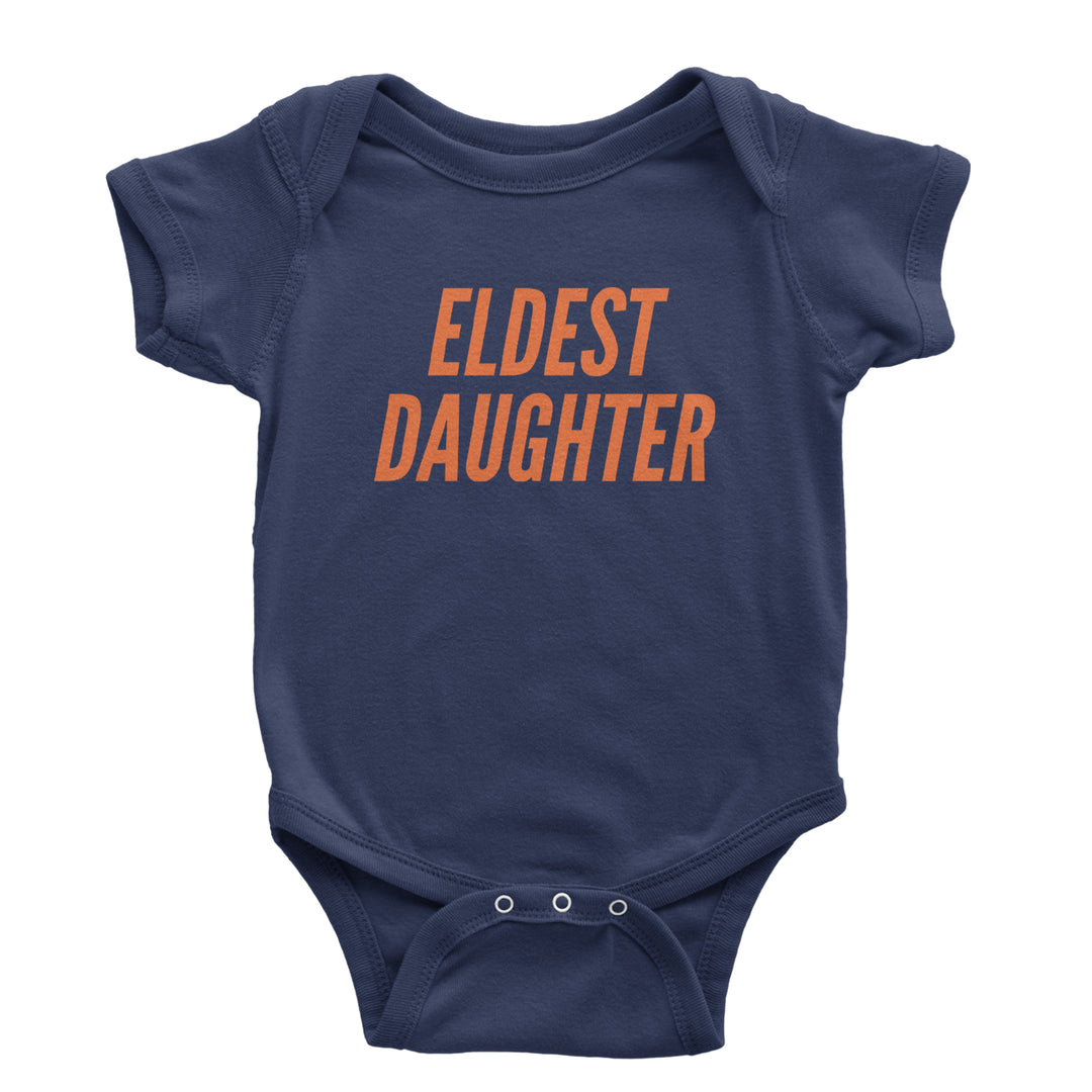 Eldest Daughter Infant One-Piece Romper Bodysuit Or Toddler T-shirt Navy Blue