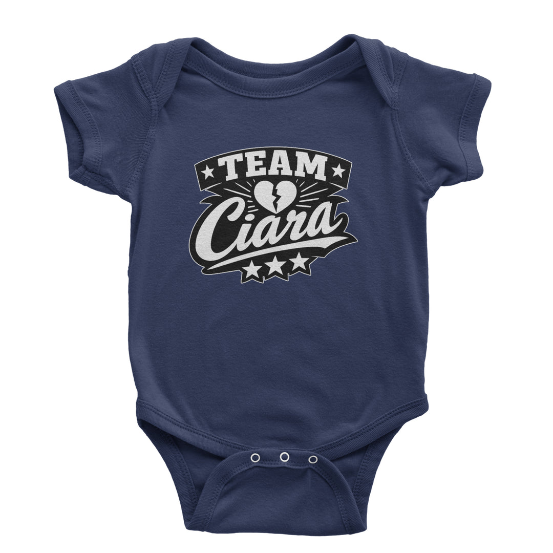 Team Ciara Scamanda Broken Heart Infant One-Piece Romper Bodysuit Or Toddler T-shirt Navy Blue
