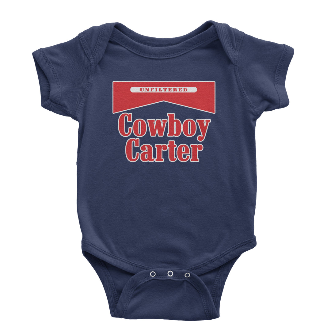 Cowboy Karter Country Act Two Infant One-Piece Romper Bodysuit Or Toddler T-shirt Navy Blue