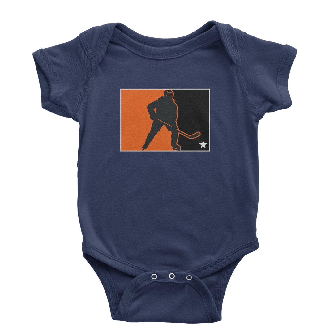 Hockey Enforcer Retro Vintage Infant One-Piece Romper Bodysuit Or Toddler T-shirt Navy Blue