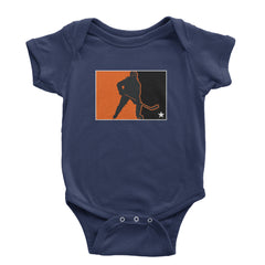 Hockey Enforcer Retro Vintage Infant One-Piece Romper Bodysuit Or Toddler T-shirt Navy Blue