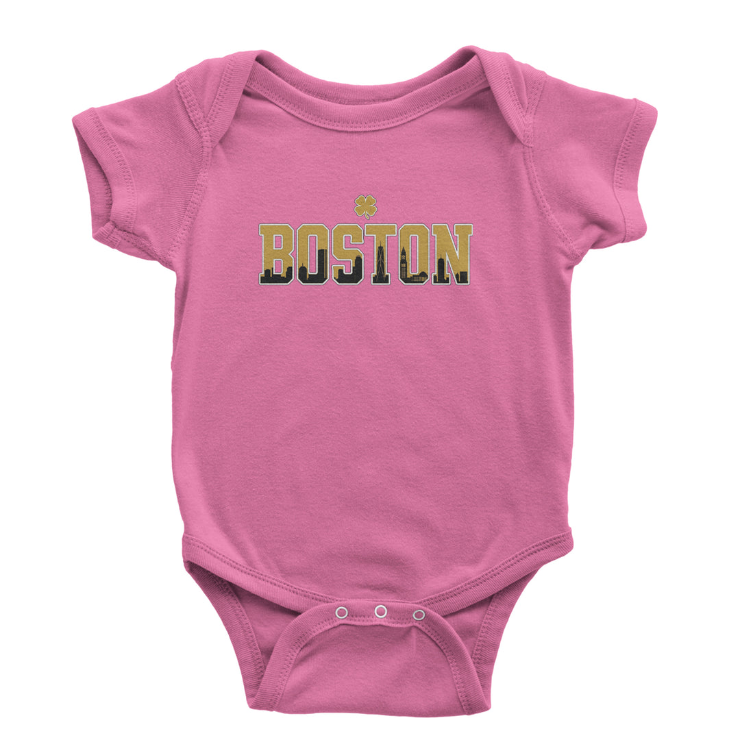 Boston City Pride Irish Infant One-Piece Romper Bodysuit Or Toddler T-shirt Raspberry