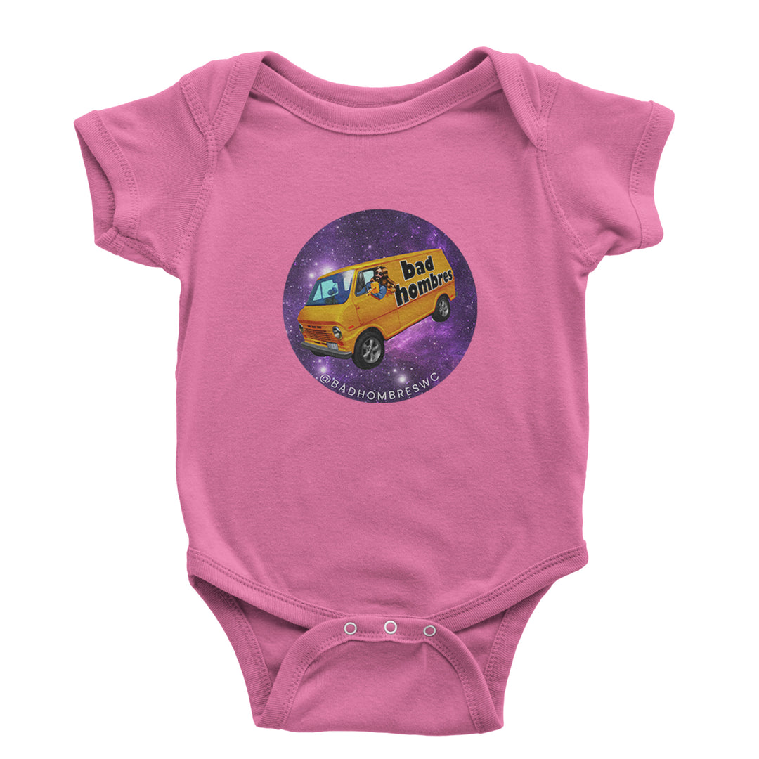 Bad Hombres Space West Chester Band Infant One-Piece Romper Bodysuit Or Toddler T-shirt Raspberry