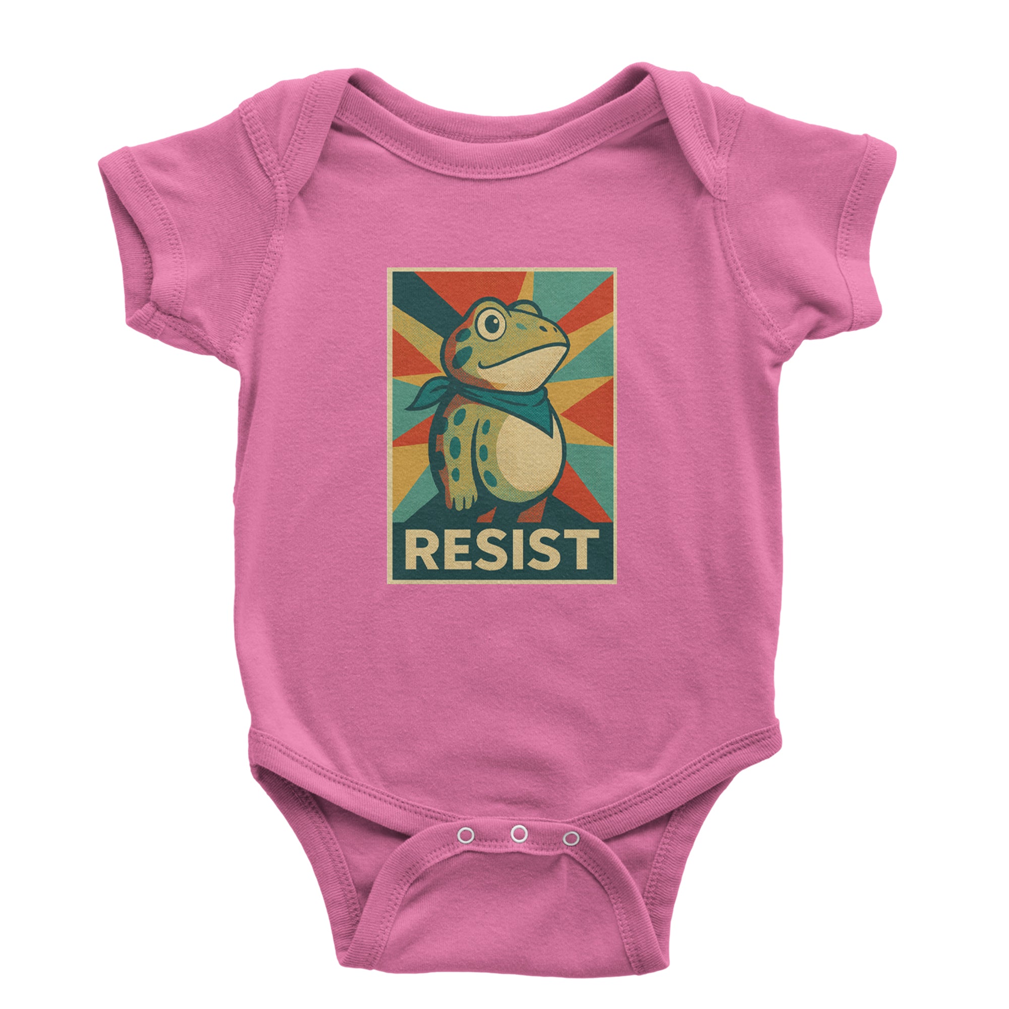 Resist Portland Protest Frog Infant One-Piece Romper Bodysuit Or Toddler T-shirt Raspberry