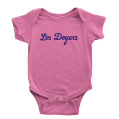 Los Doyers LA Baseball Infant One-Piece Romper Bodysuit Or Toddler T-shirt Raspberry