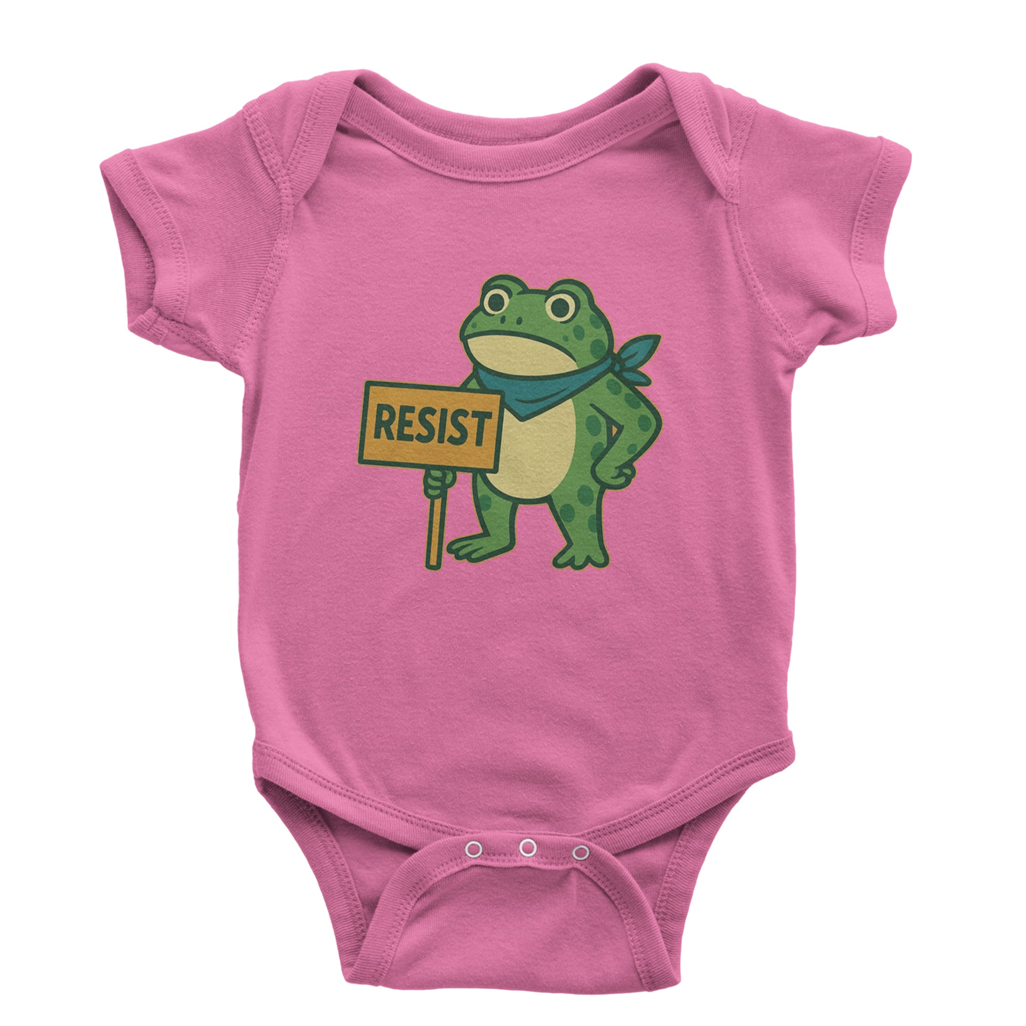 Sign Resist Meme Frog Protest Infant One-Piece Romper Bodysuit Or Toddler T-shirt Raspberry