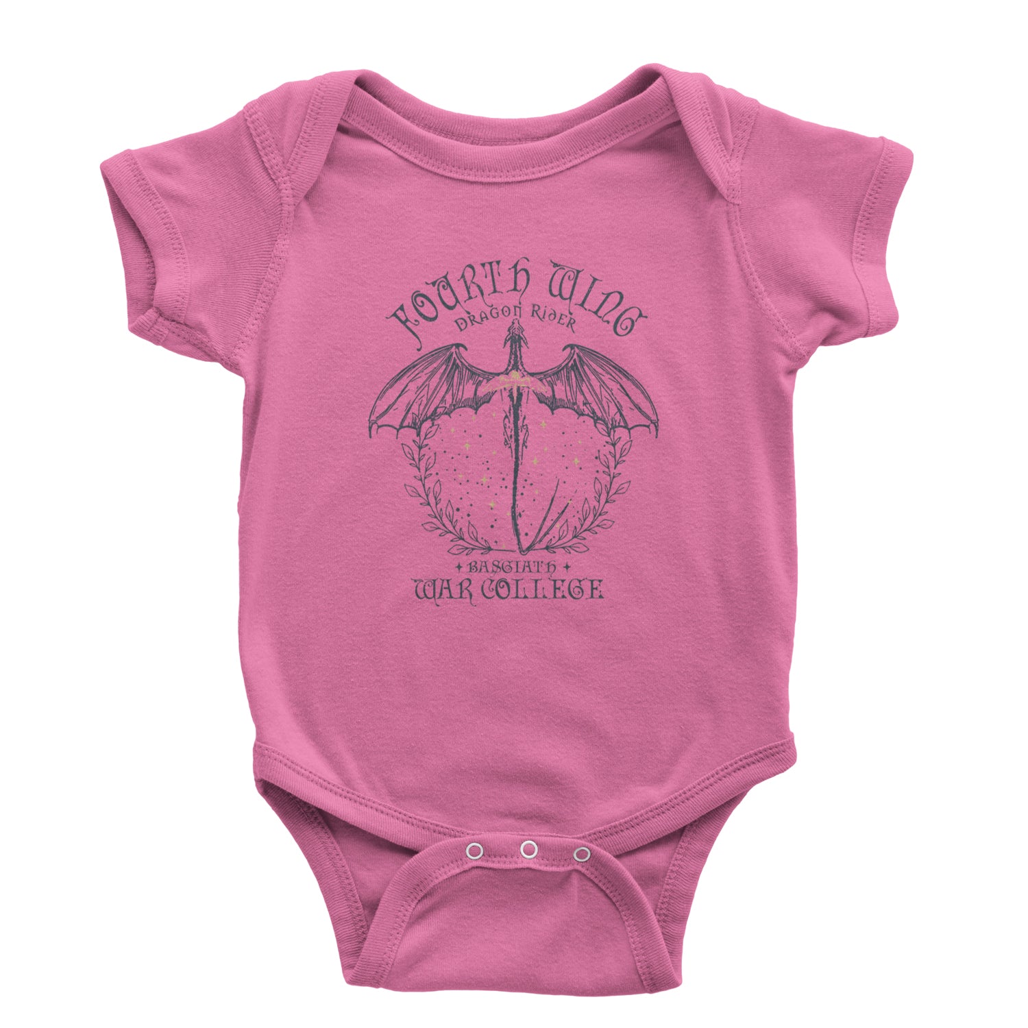 Fourth Wing Dragon Rider Vintage Basgiath War College Infant One-Piece Romper Bodysuit or Toddler T-shirt Raspberry