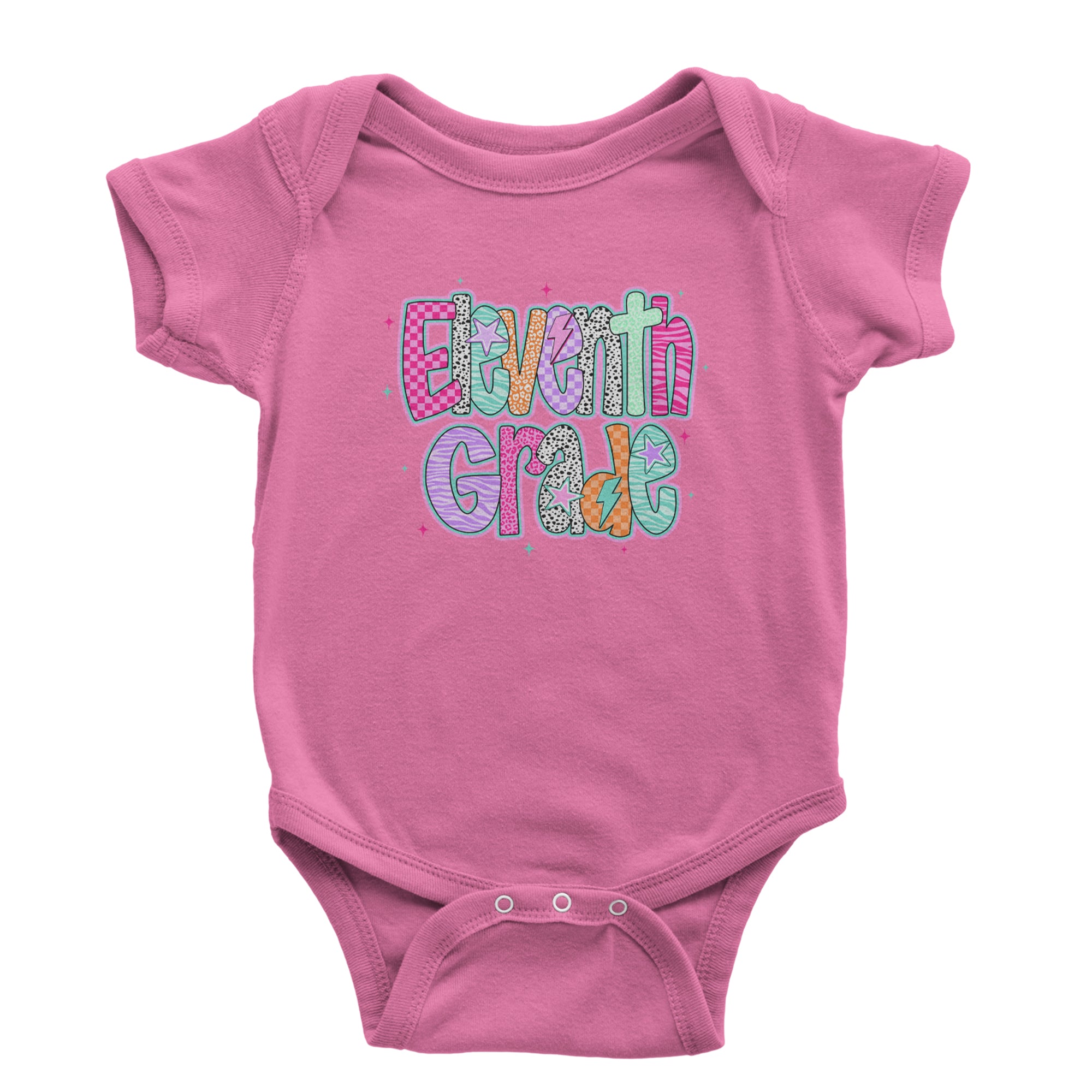 Eleventh Grade Extra Colorful Back to School Infant One-Piece Romper Bodysuit Or Toddler T-shirt Raspberry
