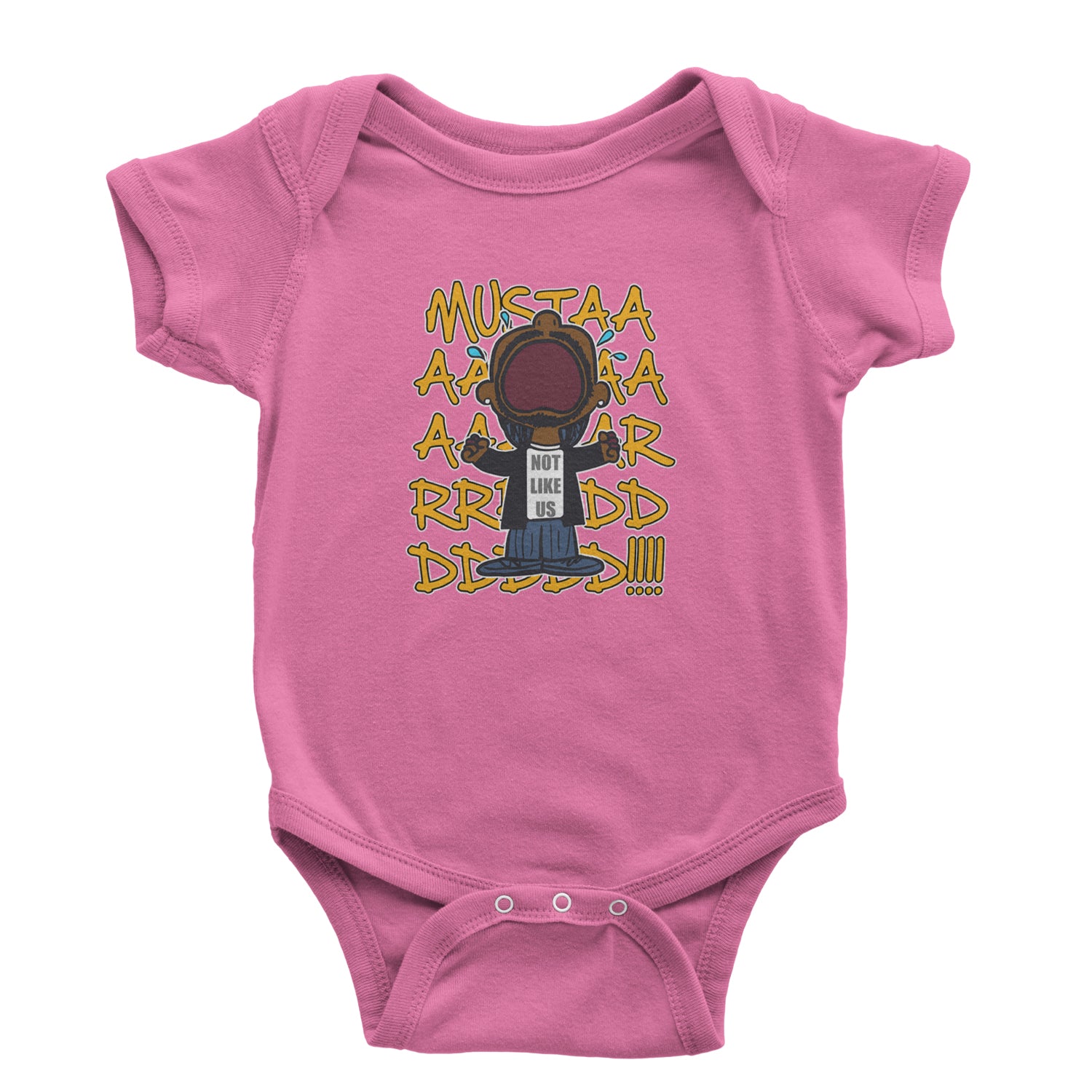 MUSTARD! Not Like Us Tv Off Infant One-Piece Romper Bodysuit Or Toddler T-shirt Raspberry