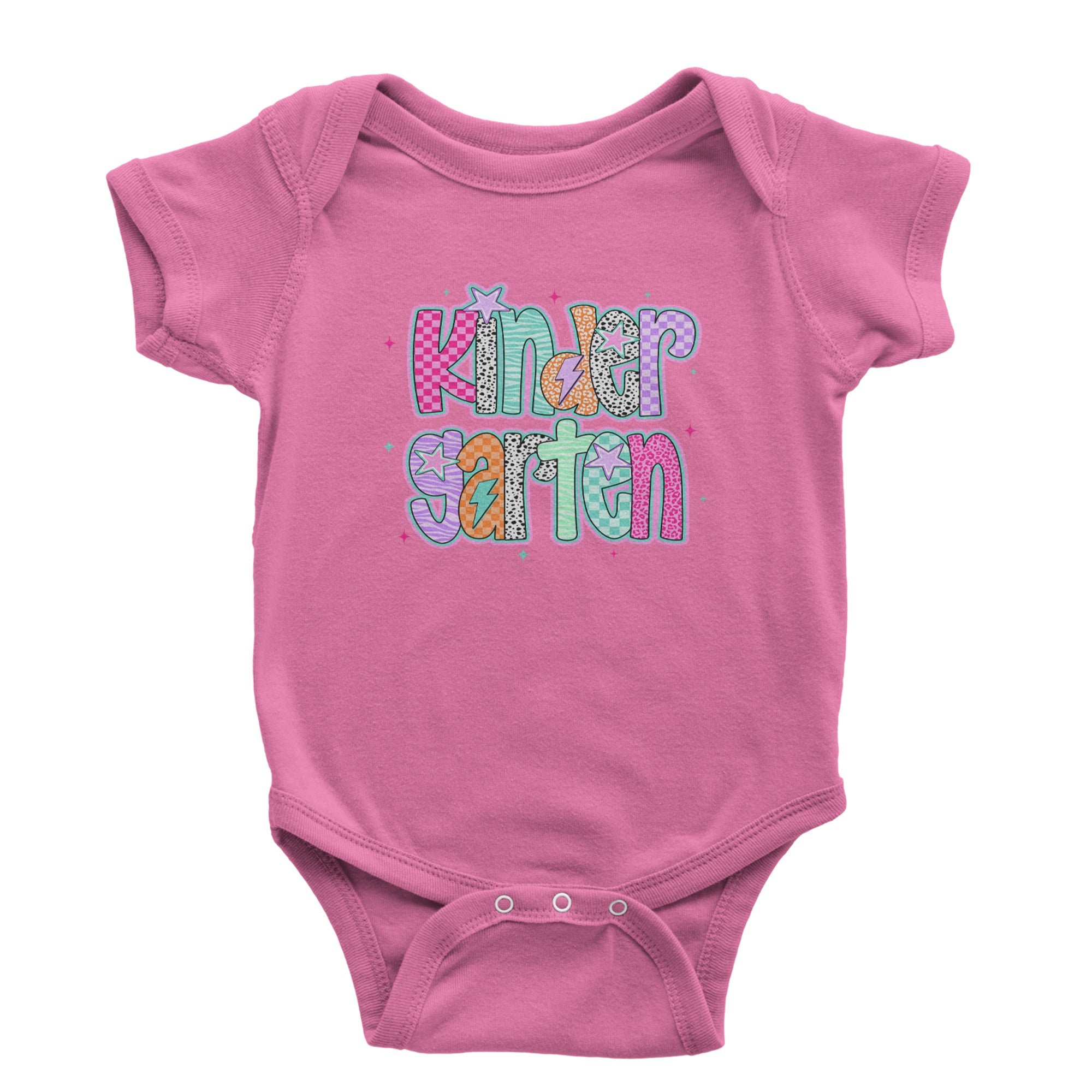 Kindergarten Cutie Colorful Back to School Infant One-Piece Romper Bodysuit Or Toddler T-shirt Raspberry
