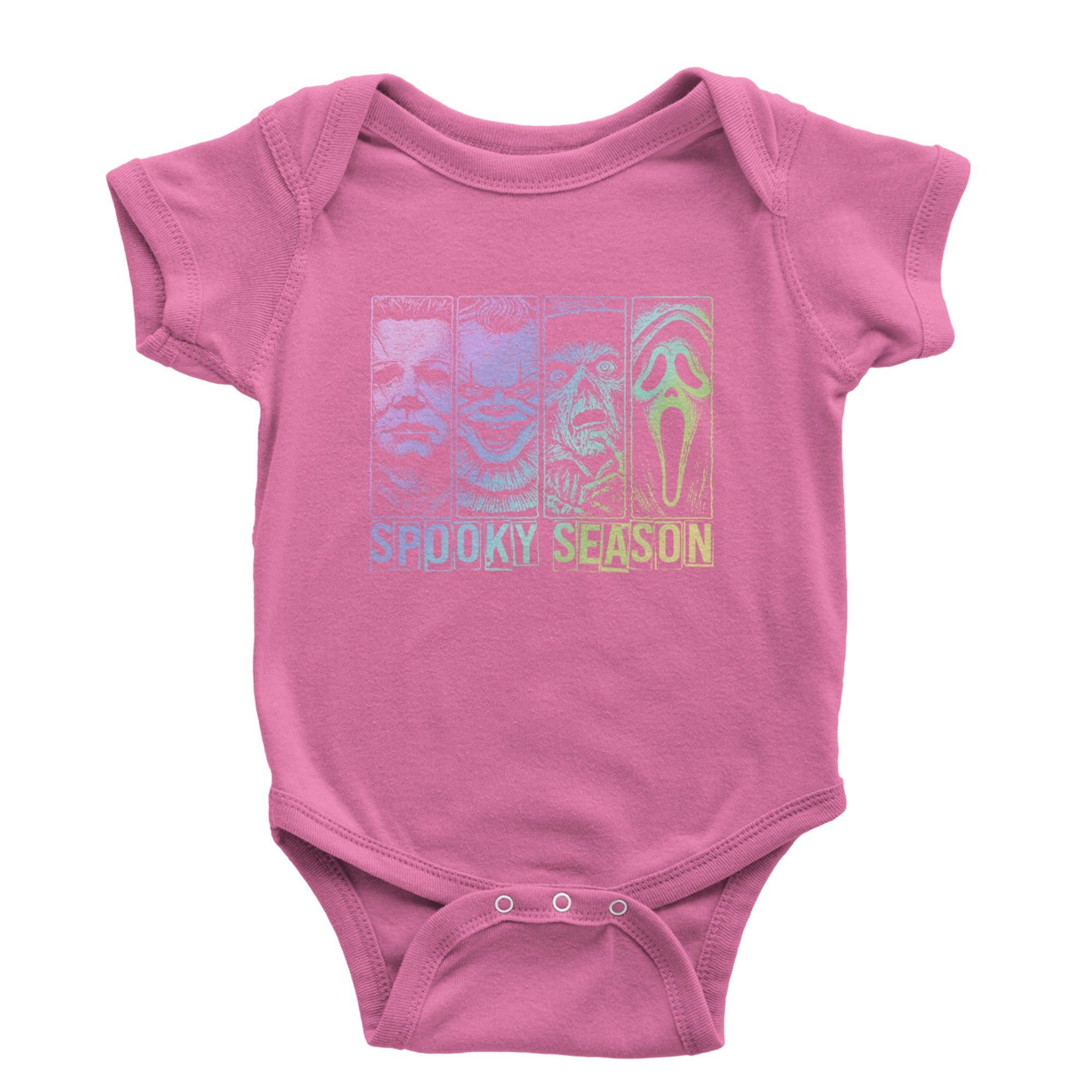 Spooky Season Horror Icons Halloween Infant One-Piece Romper Bodysuit Or Toddler T-shirt Raspberry