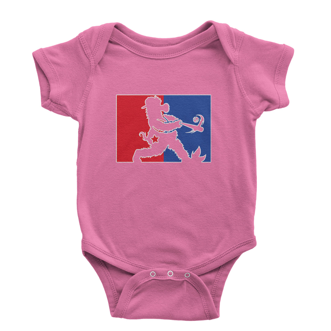 Batter Up Philly Baseball Phan Infant One-Piece Romper Bodysuit Or Toddler T-shirt Raspberry