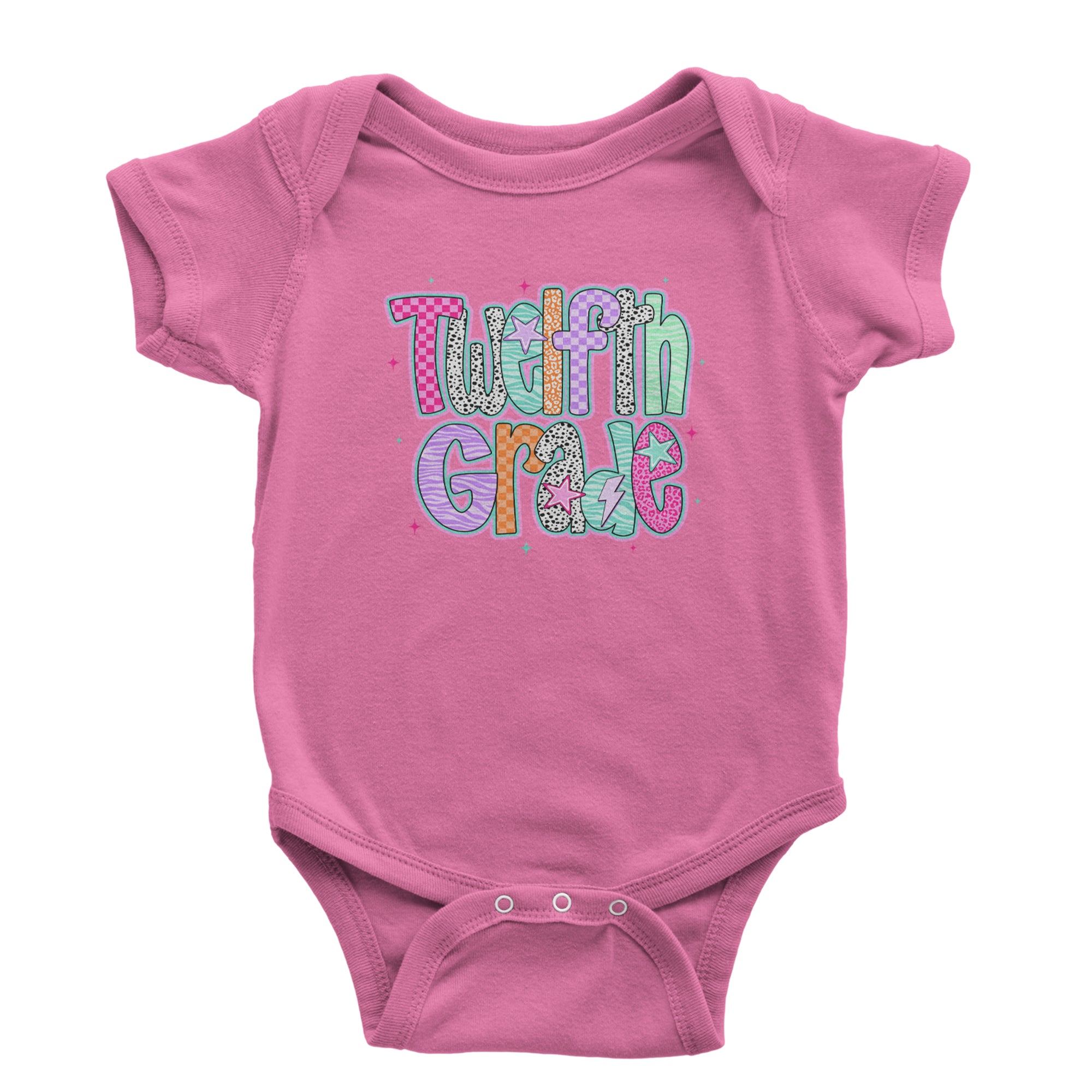 Senior Year Colorful Back to School Infant One-Piece Romper Bodysuit Or Toddler T-shirt Raspberry