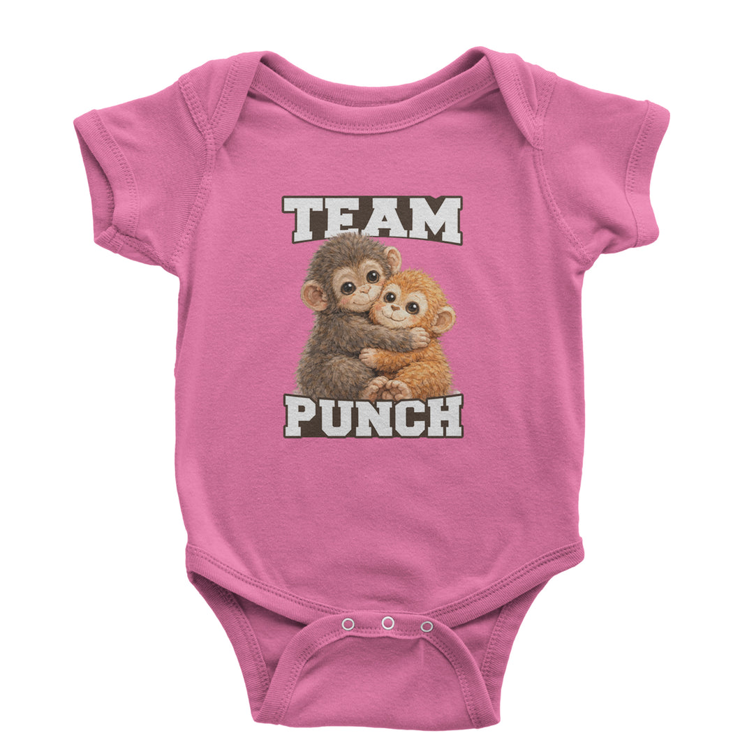 Team Punch Panchi-kun Monkey Infant One-Piece Romper Bodysuit Or Toddler T-shirt Raspberry