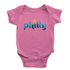 Skyline Philly Philadelphia Infant One-Piece Romper Bodysuit Or Toddler T-shirt Raspberry