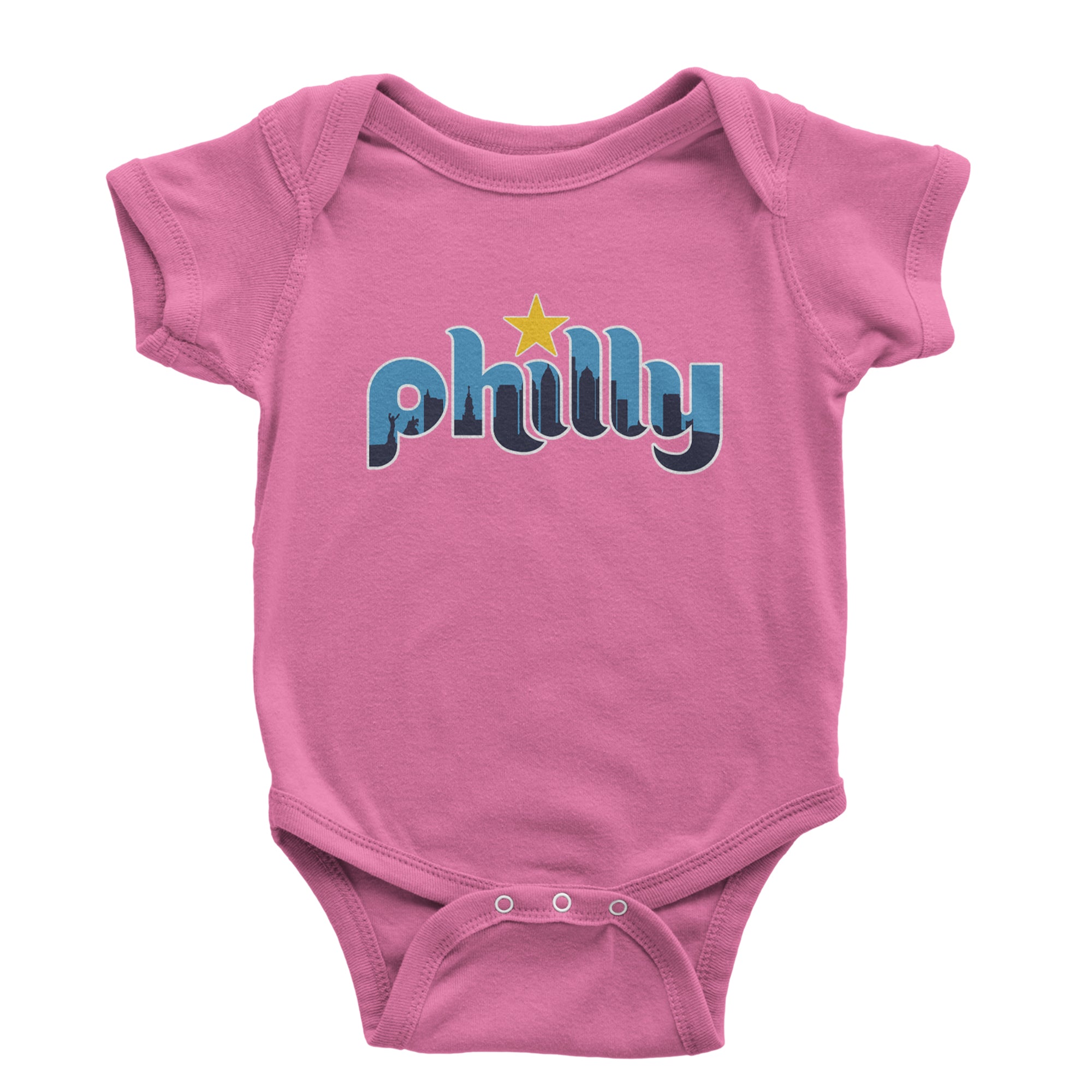 Skyline Philly Philadelphia Infant One-Piece Romper Bodysuit Or Toddler T-shirt Raspberry