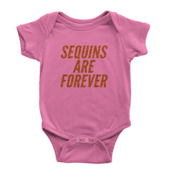 Sequins Are Forever Retro Glam Infant One-Piece Romper Bodysuit Or Toddler T-shirt Raspberry