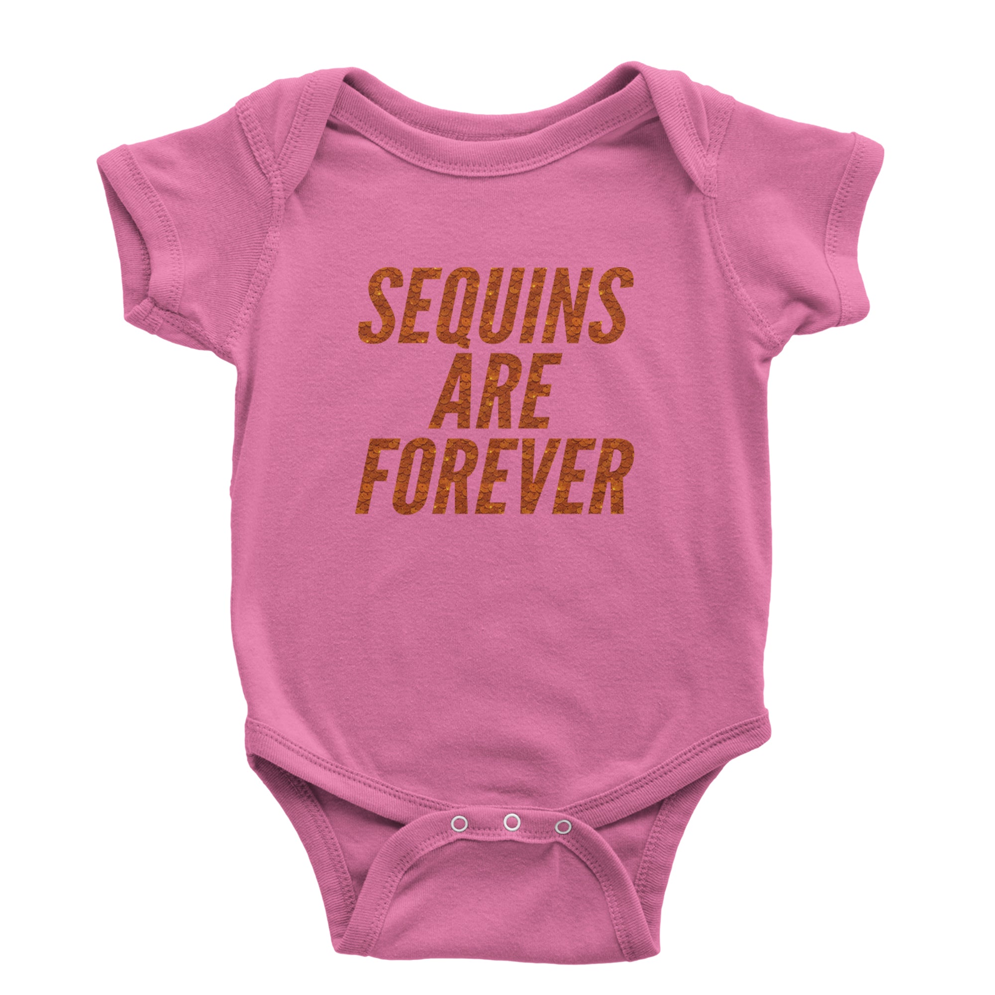 Sequins Are Forever Retro Glam Infant One-Piece Romper Bodysuit Or Toddler T-shirt Raspberry