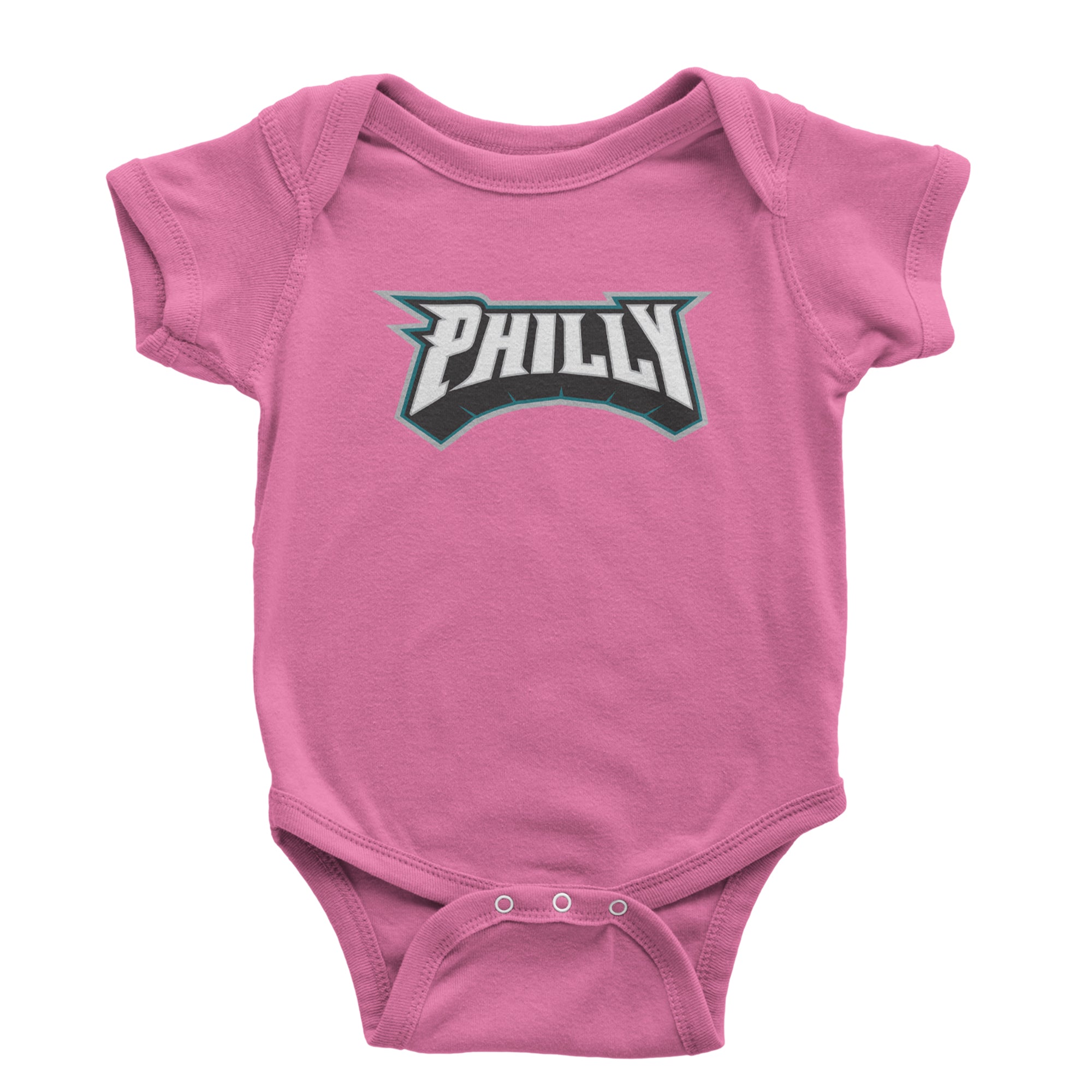 Philly Bold Block Throwback Infant One-Piece Romper Bodysuit Or Toddler T-shirt Raspberry